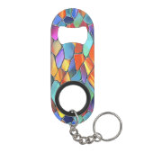 カラーファンキーステンドグラス キーホルダー栓抜き (裏面)