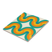 カラーファンキーレトロ半円アートパターン タイル (側面)