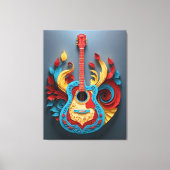 カラーファンタジーギター キャンバスプリント (正面)