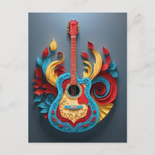 カラーファンタジーギター ポストカード (正面)