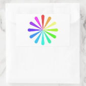 カラーファンホイール 長方形シール (バッグ)