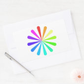 カラーファンホイール 長方形シール (封筒)