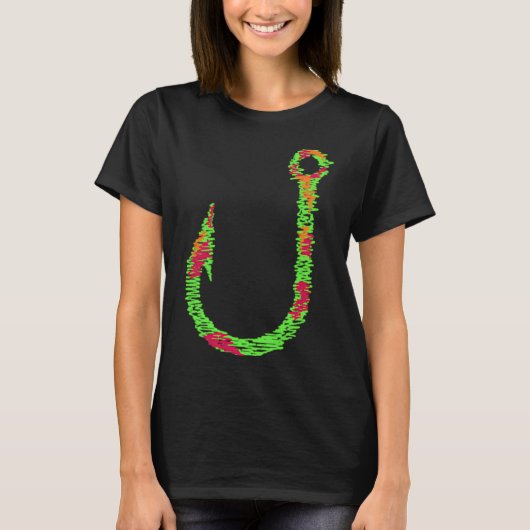カラーフィッシングロッドフック Tシャツ (正面)