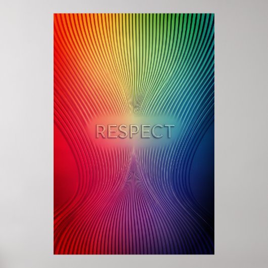 カラーフエレガントローのタイポグラフィを基準 ポスター (正面)