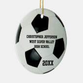 カラーフォトサッカーボールスポーツ セラミックオーナメント (右)