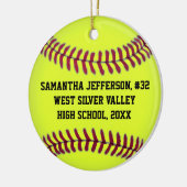 カラーフォトソフトボールスポーツ セラミックオーナメント (左)