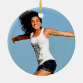 カラーフォトソフトボールスポーツ セラミックオーナメント (裏面)