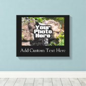 カラーフォトパーソナライズされた キャンバスプリント (インサイチュ (ウッドフロア))
