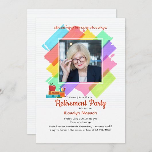 カラーフォトフレーム招待状 招待状 (正面/裏面)