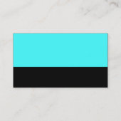 カラーフッター – アイスブルーとブラック 名刺 (裏面)