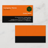 カラーフッター – オレンジと黒 名刺 (正面/裏面)