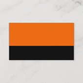 カラーフッター – オレンジと黒 名刺 (裏面)