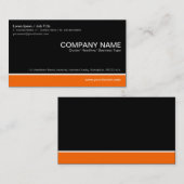 カラーフッター – オレンジ（黒） 名刺 (正面/裏面)