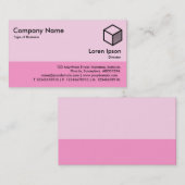 カラーフッター – ピンク色の濃淡 名刺 (正面/裏面)