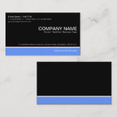 カラーフッター – ベビーブルー（黒） 名刺 (正面/裏面)