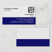 カラーフッター – 深いネイビー 名刺 (正面/裏面)