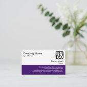 カラーフッター – 深い紫 名刺 (スタンド正面)