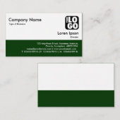 カラーフッター – 濃い緑 名刺 (正面/裏面)