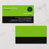 カラーフッター – 火星緑と黒 名刺 (正面/裏面)