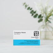 カラーフッター – 青00CCFF 名刺 (スタンド正面)