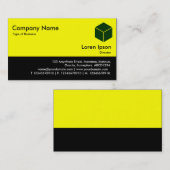 カラーフッター – 黄と黒 名刺 (正面/裏面)