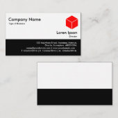 カラーフッター – 黒 名刺 (正面/裏面)