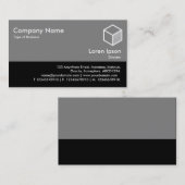 カラーフッター – 50pcグレーと黒 名刺 (正面/裏面)