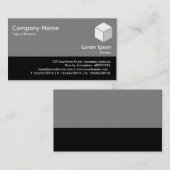 カラーフッター – 50pcグレーと黒 名刺 (正面/裏面)