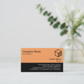 カラーフッター – Ltオレンジと黒 名刺 (スタンド正面)