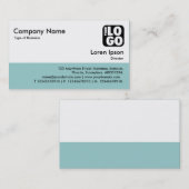 カラーフッター – Lt青（緑） 名刺 (正面/裏面)