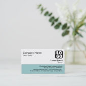 カラーフッター – Lt青（緑） 名刺 (スタンド正面)