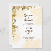 カラーフラワーシンプルパーティーカード結婚式招待状 招待状 (正面)