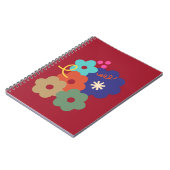 カラーフラワーズデザイン通知ブロック ノートブック (左側)