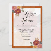 カラーフラワーデザインシンプル結婚式招待状 招待状 (正面)