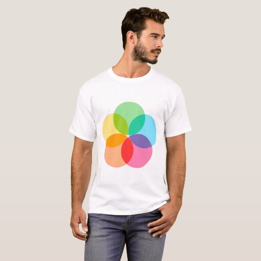 カラーフラワー Tシャツ (正面フル)