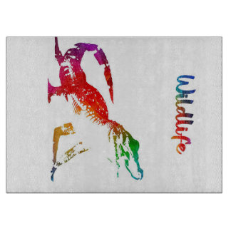 カラーフルアリゲーター カッティングボード