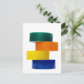 カラーフルセルテープパイル ポストカード (スタンド正面)