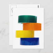 カラーフルセルテープパイル ポストカード (正面/裏面)