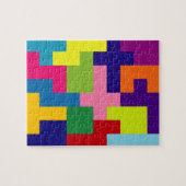 カラーフルパズル頭脳概念 ジグソーパズル (横)
