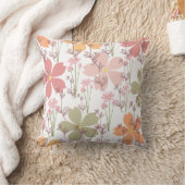 カラーフルフローラルパターン枕 クッション (ブランケット)