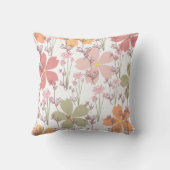 カラーフルフローラルパターン枕 クッション (裏面)