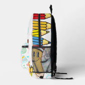 カラーフルペンシャル プリントバックパック (右)