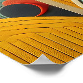 カラーフルモダン抽象芸術オーガニックシェイプウォールアート ポスター (角)