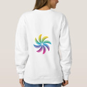 カラーフルラウンドリングアート スウェットシャツ (裏面)