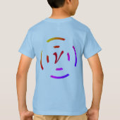 カラーフルレインボーブルーTシャツ Tシャツ (裏面)