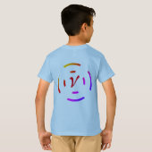 カラーフルレインボーブルーTシャツ Tシャツ (裏面フル)