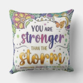 カラーフル勇気付けられるディスプレンオンハロー枕 クッション (裏面)