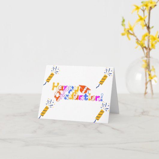 カラーフル卒業カード カード (黄色い花)