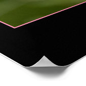 カラーフレームピンクポピー写真閉じる ポスター (角)