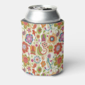 カラーフローラとフクロウ 缶クーラー (缶裏面)